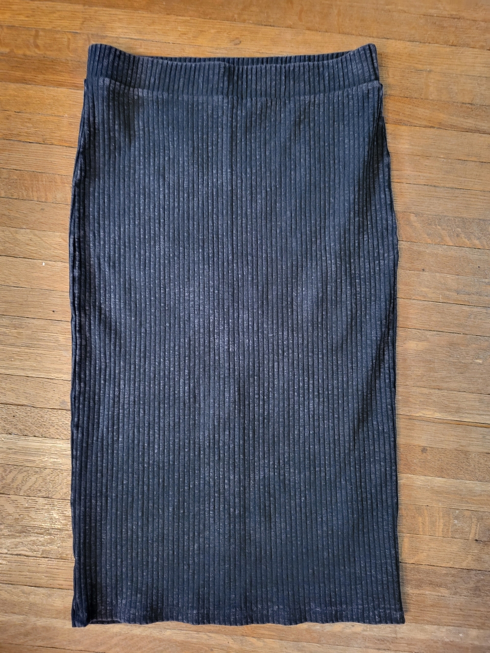 Project Social T Black Ribbed Pencil Skirt